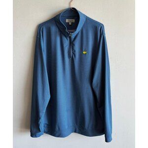 2025 Masters Peter Millar Mens 1/4 Zip Golf Pullover Jacket Navy Blue Size XXL